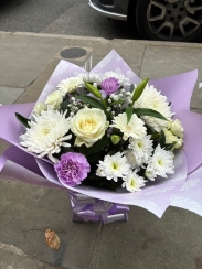 Lilac and White Handtied