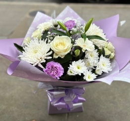 Lilac and White Handtied